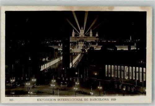 Barcelona Ausstellung 1929 Nacht