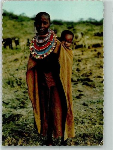 Nairobi 1979 Tracht Massai Frau Luftpost