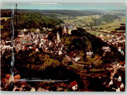 Westerburg Luftaufnahme Burgberg mit Schloßkirche