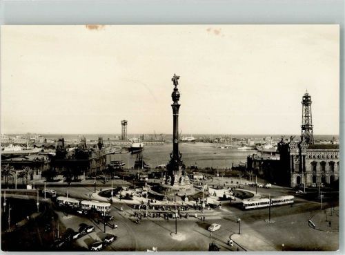 Barcelona Denkmal Columbus Peace Door Hafen Straßenbahn