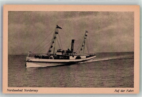 Norderney Raddampfer auf der Fahrt