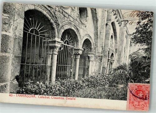 Tarragona 1919 Kirche Kathedrale Marke Bildseitig