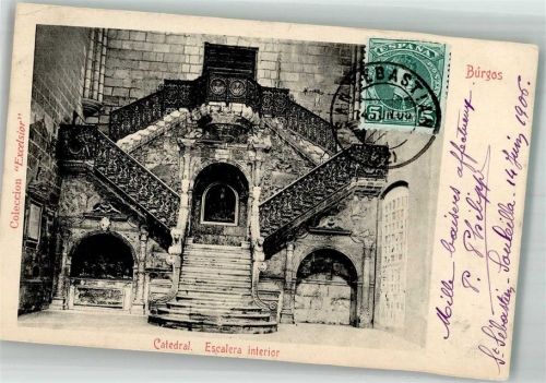 Burgos 1906 Kathedrale Escalera interior Marke Bildseitig