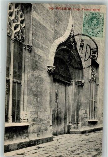 Valencia 1912 Lonja Puerta lateral Marke bildseitig