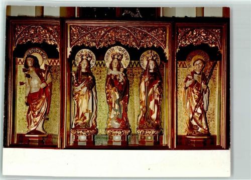 Kiel Pfarramt St. Nikolaus Innenaufnahme Heiligenfiguren