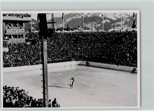 Eislaufpaar Herber-Baier Olympiade 1936 Sammelbild Band I Gruppe 55