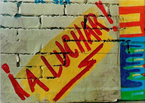Wandmalerei Kolumbianischer Widerstand A Luchar Graffiti AKU2