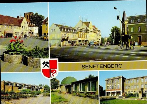 Senftenberg Platz der Freundschaft Bahnhofstraße Schwimmhalle Planetarium Ingenieurschule Thälmann