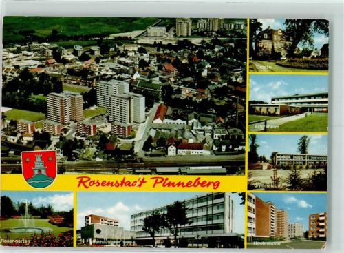 Pinneberg Rosengarten Rathaus Drostei Altersheim Gymnasium Hochhäuser