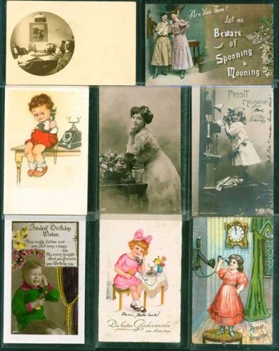 Telefon Lot mit 22 AK 5x Mini Foto,ca. 1905-1942; überwiegend gute Erhaltung, teils gelaufen