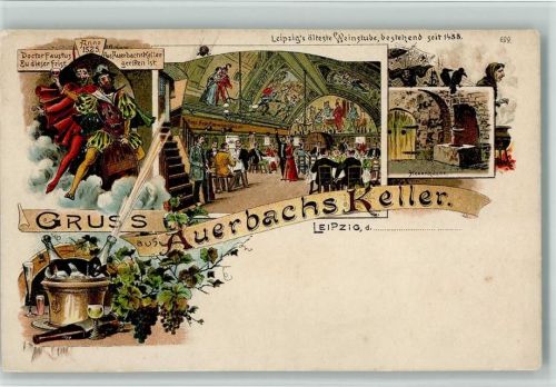 Leipzig Auerbachs Keller, Eule, ca. 1901: leichter Eckknick