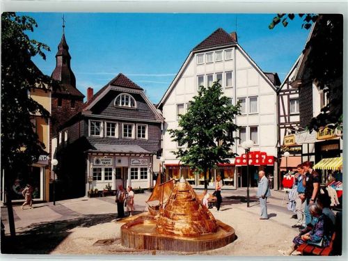 Hattingen Obermarkt mit Treidlerbrunnen