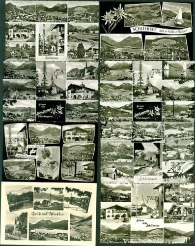 Schliersee Lot mit 10 AK, ca. 1959-1962; gute Erhaltung, teils gelaufen