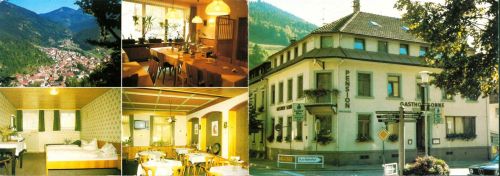 Todtnau Gasthof/Pension Sonne, mit kurzer Angebotsbeschreibung, 2-fach Klappkarte