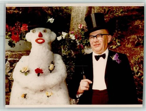 Bad Grund Mann mit Zylinder Schneemann