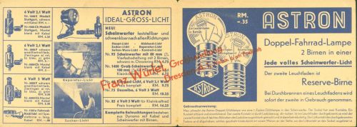 Dresden Astron Dynamo Werbung, 2-fach Klappkarte, mit Kurzinfos