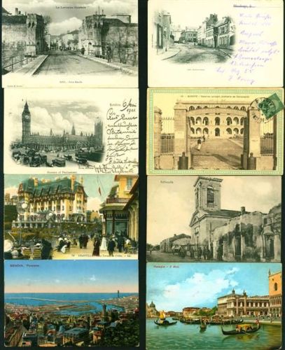Übersee + Europa Lot mit 126 AK, 1905-1960 sehr wenige danach; überwiegend gute Erhaltung, teils gelaufen