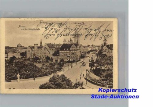 Posen Schloßbrücke Straßenbahn