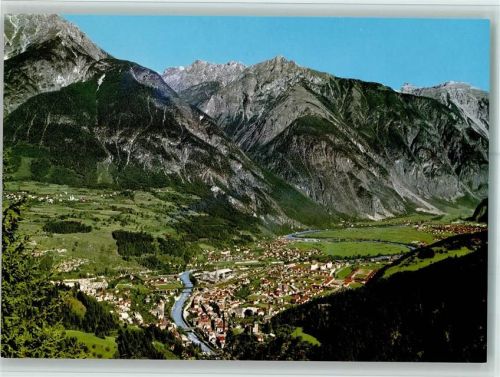 Landeck Luftaufnahme Gesamtansicht mit Silberspitze