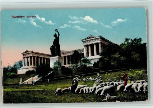 München Bavaria Schäfer Schafherde Karte mit Fehler AKU2