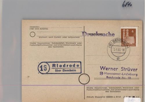 Riedrode Landpoststempel AKU2