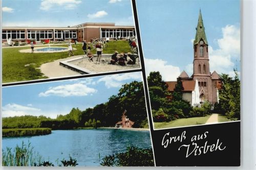 Visbek Spielplatz Springbrunnen Kinder Fluss Kirche