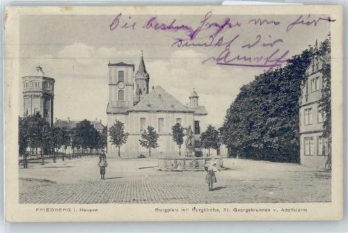 Friedberg Brunnen Platz Kirche