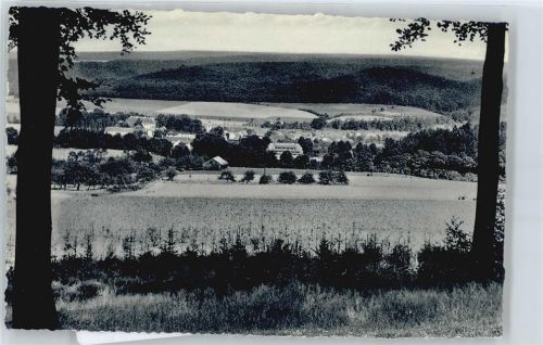 Wehrden Feld Haus Berg Baum