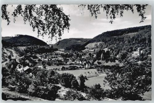 Hirsau Panorama Gesamtansicht Berg Haus Feld Baum