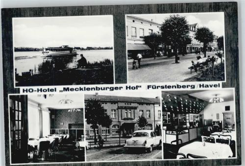 Fürstenberg Hotel Mecklenburger Hof Fluss Bank Fußgänger Auto