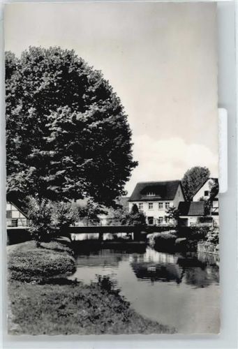 Wrexen Fluss Brücke Baum Haus