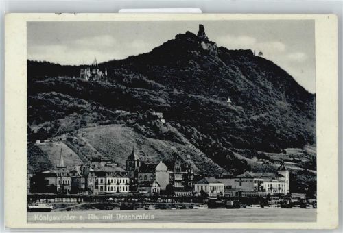 Königswinter Fluss Berg Haus Schiff