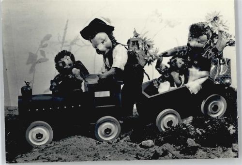 fahren Holzeisenbahn , Puppen von C.Meissner