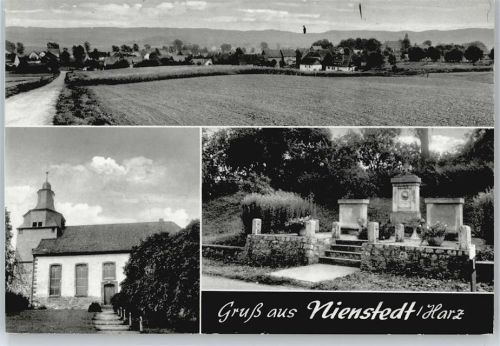 Nienstedt Denkmal Feld Haus Baum Kirche Treppe