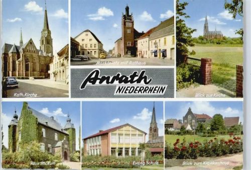 Anrath Kirche Feld Blumen Schule Marktplatz Rathaus Auto