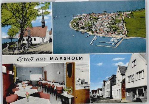 Maasholm Kirche Meer Fliegeraufnahme