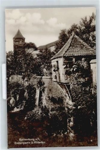Rothenburg Baum Mauer Wiese Tor