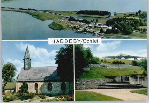 Haddeby Fliegeraufnahme Kirche See Treppe Camping