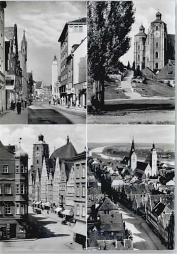 Ingolstadt Straße Baum Uhr Fußgänger