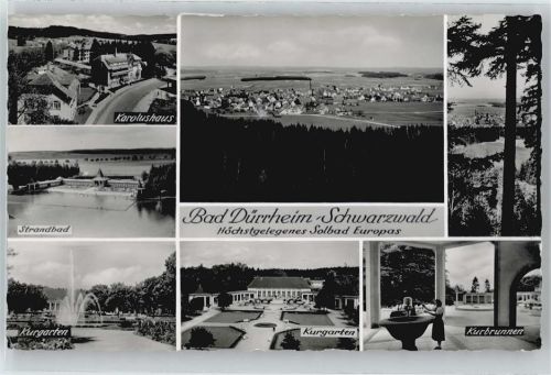 Bad Dürrheim Karolushaus, Strandbaden, Kurbrunnen, Kurgarten