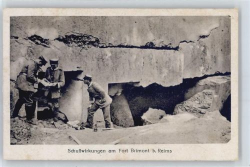 Reims Schußwirkungen am Fort Brimont
