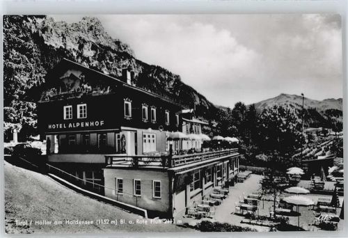 Haller Hotel Alpenhof Auto Tisch Stuhl Baum Berg