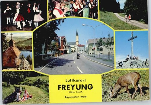 Freyung Straße Motorrad Kreuz