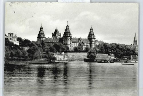 Aschaffenburg Schloss Fluss Boot