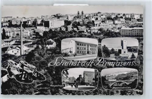 Pirmasens Schwimmbad, Hauptstraße, Zeppelinbrücke, Fachschule