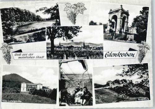 Edenkoben Friedensdenkmal, Villa Ludwigshöhe, Sesselbahn, Kropsburg