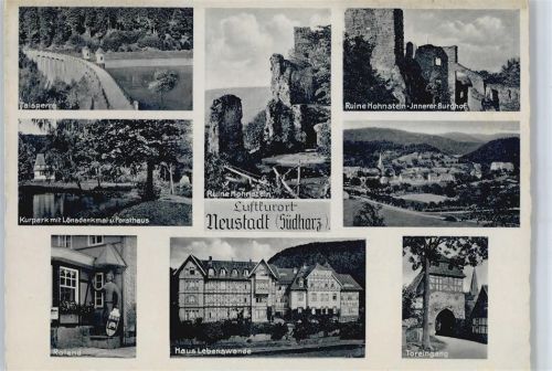 Neustadt Talsperre, Kurpark, Haus Lebenswende, Ruine, Gesamtansicht, Toreingang