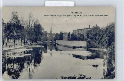 Rotterdam Fluss Kirche Fußgänger