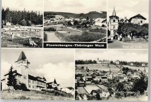 Finsterbergen Schwimmbad, Kurhaus, Teilansicht, Hotel Zur Linde, Gesamtansicht