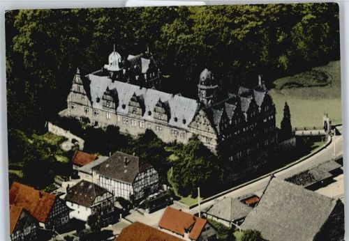 Hämelschenburg Schloß, Haus, Fliegeraufnahme